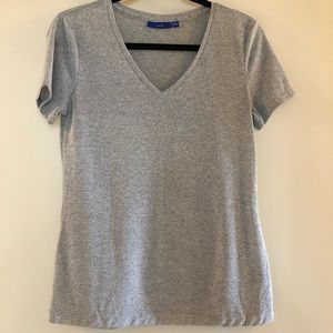 Sheer Textured Gray Tee
